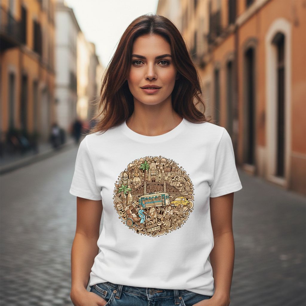 Roohsha original : Women Doodle TEE