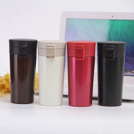 Stainless Steel Insulated Travel Tea or Coffee Mug | 380 ML | Double Wall | Assorted Colors | Printed Box Packing