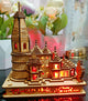 Roohsha : MDF Shree Ram Janmbhumi Mandir With 7 Multicolour Lighting (16x14.5x8.5cm)